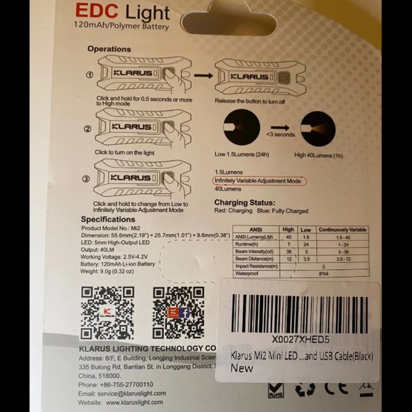Klarus Mi2 Keychain Flashlight - Picture 2 of 3